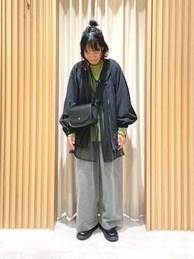 「ジレ」｜「アイテム（ブルゾン）」を使った、あさいまりこさん（レディース・151cm）の秋コーディネート