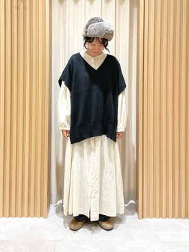 「スクエアトゥ」｜「アイテム（その他）」を使った、あさいまりこさん（レディース・151cm）の秋コーディネート