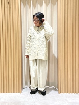 「ボーター」｜「アイテム（その他）」を使った、あさいまりこさん（レディース・151cm）の冬コーディネート