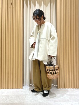 「アウターコーデ」｜「アイテム（その他）」を使った、あさいまりこさん（レディース・151cm）の秋コーディネート