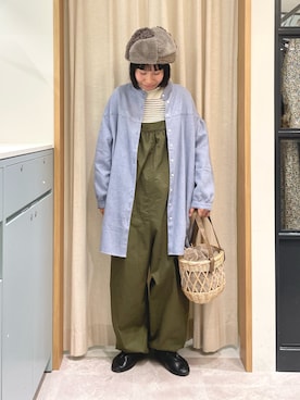 「ママファッション」｜「アイテム（チュニック）」を使った、あさいまりこさん（レディース・151cm）の冬コーディネート
