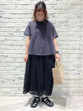 「Samansa Mos2（サマンサ モスモス）のアイテム（アクセサリー）」を使った、あさいまりこさん（レディース・151cm）の春コーディネート