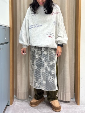 「ラップスカート」｜「アイテム（その他）」を使った、あさいまりこさん（レディース・151cm）の秋コーディネート