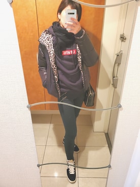 「ARMANI（アルマーニ）のアイテム」を使った、Mさん（レディース・168cm）の冬コーディネート