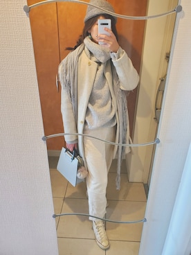 「FAD THREE（ファドスリー）のアイテム（ジャケット/アウター）」を使った、Mさん（レディース・168cm）の冬コーディネート