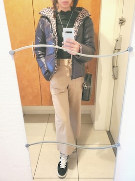 「MICHAEL KORS（マイケルコース）のアイテム（ジャケット/アウター）」を使った、Mさん（レディース・168cm）の冬コーディネート