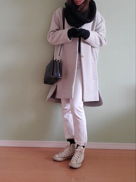 「FAD THREE（ファドスリー）のアイテム」を使った、Mさん（レディース・168cm）の冬コーディネート