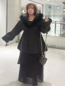 「アイテム（ノーカラーコート）」を使った、oshiiiige17さん（レディース・142cm）の秋コーディネート