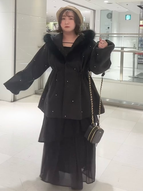 ナイスクラップ ビジュー付き女の子コート セール】ビジュー付き女の子コート（その他アウター）｜one after