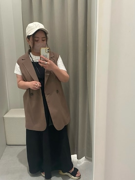 「アイテム（その他アウター、ブラウン系）」を使った、oshiiiige17さん（レディース・142cm）の夏コーディネート