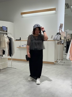 「one after another NICE CLAUP（ワンアフターアナザーナイスクラップ）のアイテム（キャップ）」を使った、oshiiiige17さん（レディース・142cm）の春コーディネート