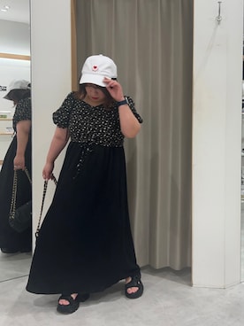 「one after another NICE CLAUP（ワンアフターアナザーナイスクラップ）のアイテム（キャップ）」を使った、oshiiiige17さん（レディース・142cm）の夏コーディネート