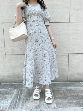 「one after another NICE CLAUP（ワンアフターアナザーナイスクラップ）のスニーカー底グルカサンダル（サンダル）」を使った、たじさん（レディース・156cm）の春コーディネート