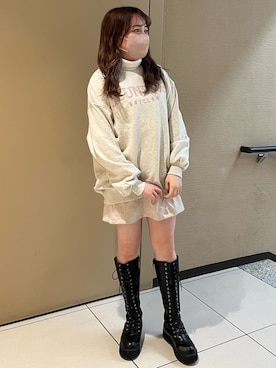「one after another NICE CLAUP（ワンアフターアナザーナイスクラップ）のアイテム（スウェット）」を使った、たじさん（レディース・156cm）の秋コーディネート