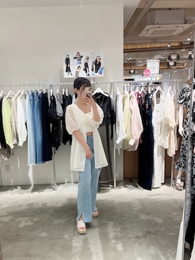 「nice claup」｜「アイテム（アンサンブル）」を使った、りぃさん（レディース・156cm）の春コーディネート