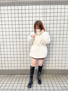 「nice claup」｜「アイテム（スウェット）」を使った、りぃさん（レディース・156cm）の秋コーディネート