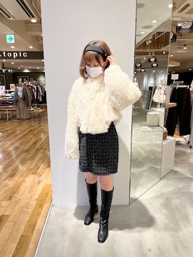 「nice claup」｜「アイテム（その他アウター）」を使った、りぃさん（レディース・156cm）の秋コーディネート