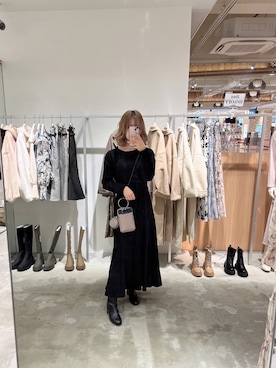 「秋服」｜「アイテム（ワンピース）」を使った、りぃさん（レディース・156cm）の秋コーディネート