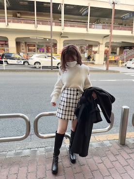 「nice claup」｜「アイテム（ステンカラーコート）」を使った、りぃさん（レディース・156cm）の秋コーディネート