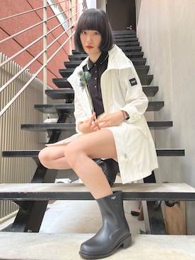 「AIGLE（エーグル）のアイテム（ジャケット/アウター）」を使った、Uraraさん（レディース・160cm）の春コーディネート