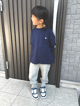 「5歳」｜「アイテム（スウェットパンツ）」を使った、K♡Eさん（キッズ・110cm）の秋コーディネート