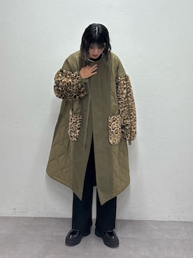 「アイテム（モッズコート）」を使った、たけさきさん（レディース・160cm）の秋コーディネート