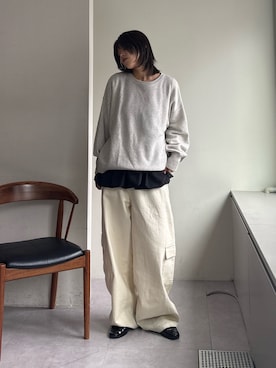 「CIAOPANIC TYPY（チャオパニックティピー）のアイテム（パンツ）」を使った、たけさきさん（レディース・160cm）の春コーディネート