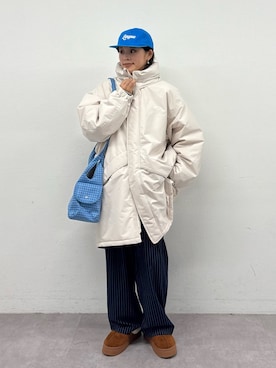 「アイテム（ダウンジャケット/コート）」を使った、たけさきさん（レディース・160cm・20代）の冬コーディネート