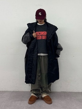 「CIAOPANIC TYPY（チャオパニックティピー）のムートンサンダル（サンダル）」を使った、kkyn78さん（レディース・160cm）の秋コーディネート
