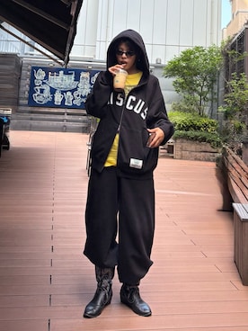 「アイテム（パーカー）」を使った、kkyn78さん（レディース・159cm・20代）の夏コーディネート