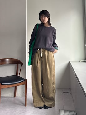 「CIAOPANIC TYPY（チャオパニックティピー）のアイテム（パンツ）」を使った、たけさきさん（レディース・160cm）の春コーディネート