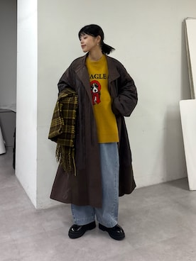 「アイテム（モッズコート）」を使った、たけさきさん（レディース・160cm）の冬コーディネート