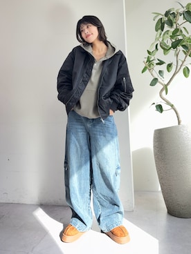 「アイテム（サンダル）」を使った、たけさきさん（レディース・160cm・20代）の冬コーディネート