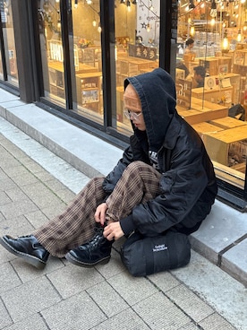 「アイテム（MA-1）」を使った、kkyn78さん（レディース・160cm）の秋コーディネート