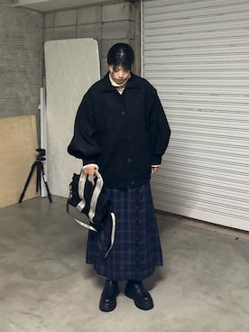 「GEVACO（ゲバコ）のアイテム」を使った、たけさきさん（レディース・160cm）の冬コーディネート