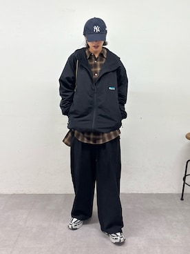 「アイテム（マウンテンパーカー）」を使った、kkyn78さん（レディース・160cm）の秋コーディネート