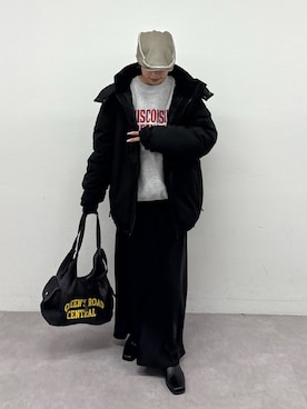 「CIAOPANIC TYPY（チャオパニックティピー）のアイテム（ダウンジャケット/コート）」を使った、たけさきさん（レディース・160cm）の冬コーディネート