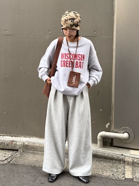 「アイテム（ハット、グリーン系）」を使った、kkyn78さん（レディース・160cm）の秋コーディネート