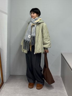 「CIAOPANIC TYPY（チャオパニックティピー）のアイテム（ブルゾン）」を使った、たけさきさん（レディース・160cm）の冬コーディネート