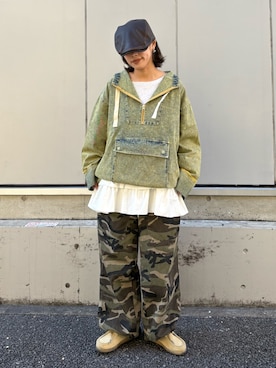 「etsinta（エシンタ）のアイテム」を使った、たけさきさん（レディース・160cm）の冬コーディネート