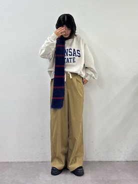 「アイテム（マフラー）」を使った、kkyn78さん（レディース・160cm・20代）の秋コーディネート