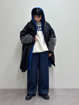 「アイテム（モッズコート）」を使った、たけさきさん（レディース・160cm）の秋コーディネート