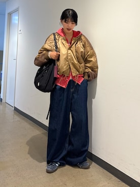 「アイテム（ブルゾン）」を使った、kkyn78さん（レディース・159cm）の夏コーディネート