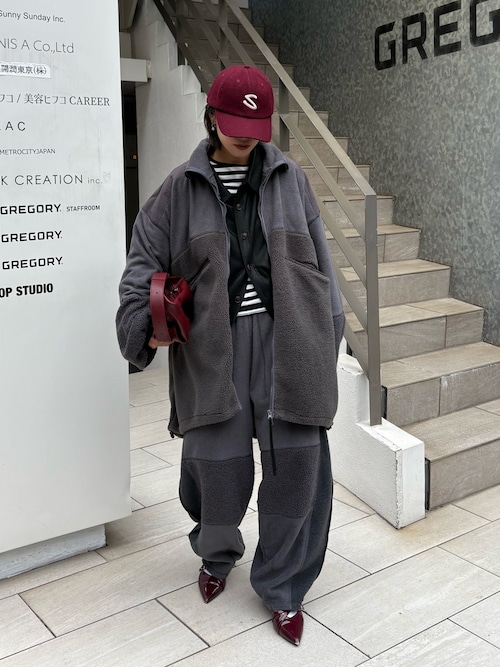 セール】【etsinta/エシンタ】リメイクフリースオーバージャケット