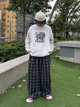 「アイテム（帽子）」を使った、たけさきさん（レディース・160cm・20代）の秋コーディネート