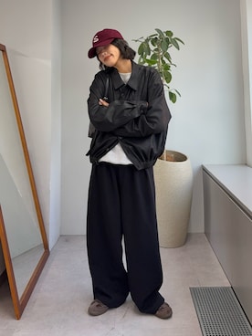 「アイテム（ブルゾン）」を使った、kkyn78さん（レディース・159cm）の秋コーディネート