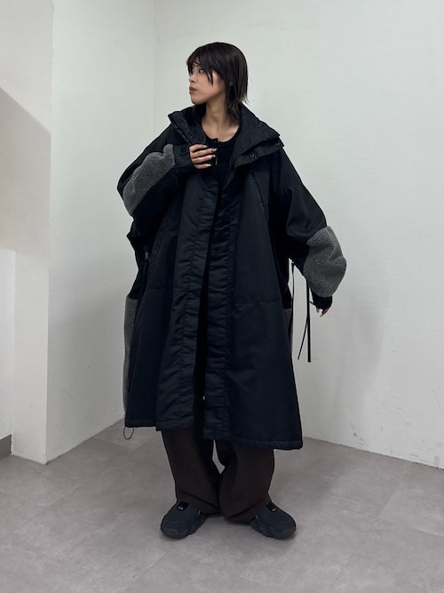 etsinta モッズコート 黒 ベスト付 セール】《2サイズ展開》【etsinta/エシンタ】モンスター中綿オーバー