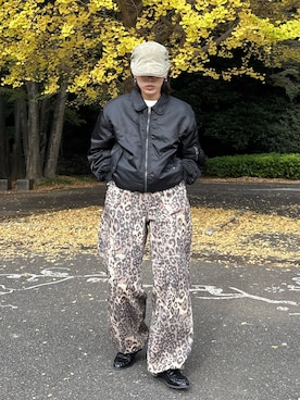 「アイテム（MA-1）」を使った、たけさきさん（レディース・160cm・20代）の秋コーディネート