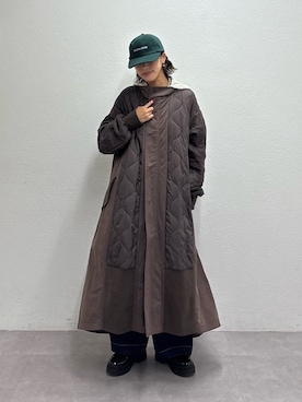 「アイテム（モッズコート）」を使った、たけさきさん（レディース・160cm）の秋コーディネート