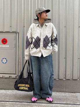 「アイテム（トートバッグ）」を使った、たけさきさん（レディース・160cm・20代）の冬コーディネート